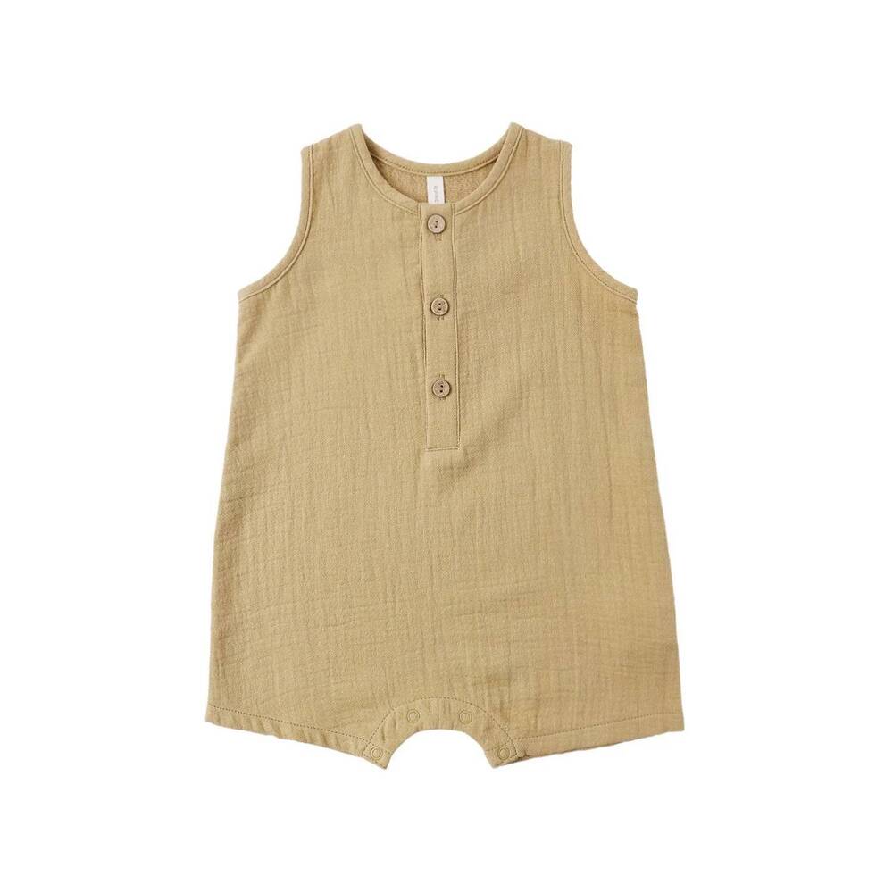 NEW QUINCY MAE boy's jack romper in honey